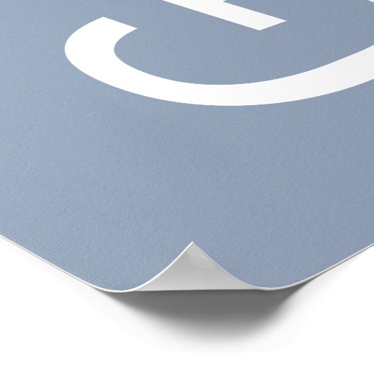 Modern Photo Boy Blue Afstuderen Poster (Hoek)