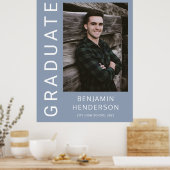 Modern Photo Boy Blue Afstuderen Poster (Keuken)
