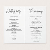 Modern Photo bruiloft Booklet-programma Kaart (Binnenkant ongevouwen)