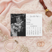 Modern Photo Calendar | Minimalist Black and White Save The Date