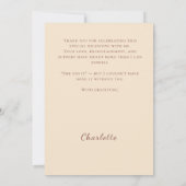 Modern photo champagne Graduation She did it Bedankkaart (Achterkant)