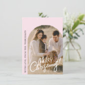 Modern Photo Christmas Feestdagenkaart (Staand voorkant)