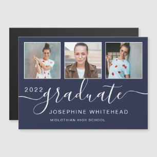 Modern Photo Collage Afstuderen 2022 Navy Blue