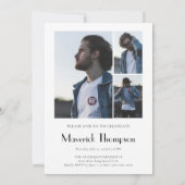 Modern Photo Collage Afstuderen Kaart (Achterkant)