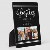 Modern Photo Collage Besties Black and White  Fotoplaat (Zijkant)