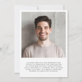 Modern Photo Collage Bold Script Afstuderen Aankondiging (Achterkant)