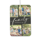Modern Photo Collage Family Script Custom Luchtverfrisser (Voorkant)