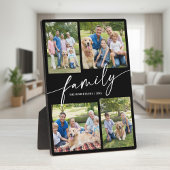 Modern Photo Collage Family Script Keepsake Fotoplaat