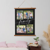 Modern Photo Collage Family Script Keepsake Hangend Wandkleed (Slaapkamer)