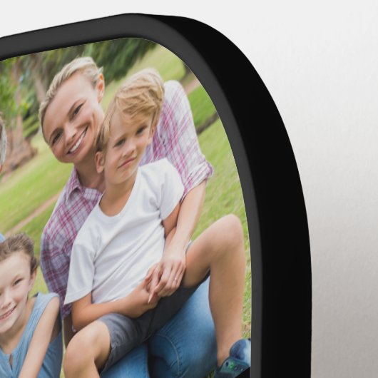 Modern Photo Collage Family Script Pickleball Paddle (Links Detail)