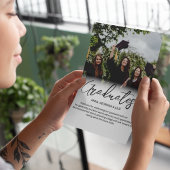 Modern Photo Collage Friends Afstuderen Bedankkaart