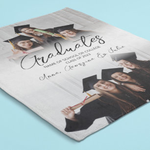 Modern Photo Collage Friends Afstuderen Fleece Deken