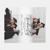 Modern Photo Collage Friends Afstuderen Fleece Deken (Voorkant (Horizontaal))