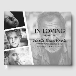 Modern Photo Collage Funeral Gastenboek