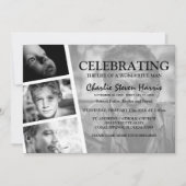 Modern Photo Collage Funeral Kaart (Voorkant)