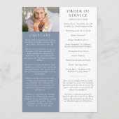 Modern Photo Collage Funeral Order of Service Kaart (Achterkant)