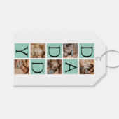 Modern Photo Collage Gift Label met "Daddy" Tekst Cadeaulabel (Voorkant (Horizontaal))