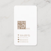 Modern Photo Collage Glitter Roos Gold Pink Visitekaartje (Achterkant)