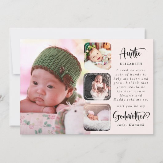 Modern Photo Collage Godmoeder-voorstel (Voorkant)