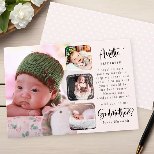 Modern Photo Collage Godmoeder-voorstel