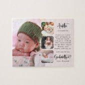 Modern Photo Collage Godmoeder-voorstel Legpuzzel (Horizontaal)