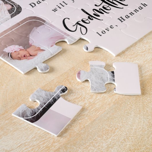 Modern Photo Collage Godmoeder-voorstel Legpuzzel (Zijkant)