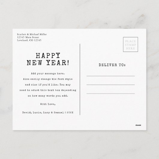 Modern Photo Collage Holiday Briefkaart (Achterkant)