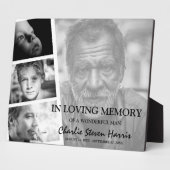 Modern Photo Collage Memorial Fotoplaat (Zijkant)