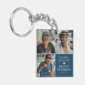 Modern Photo Collage Memorial Keepslag Sleutelhanger (Voorkant Links)