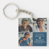 Modern Photo Collage Memorial Keepslag Sleutelhanger (Voorkant)