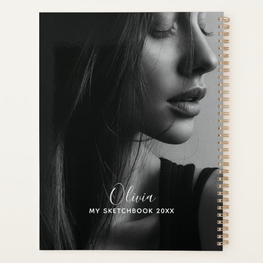 Modern Photo Collage Personalized Sketchbook  Planner (Achterkant)