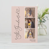 Modern Photo Collage Script-Afstuderen Aankondiging (Staand voorkant)