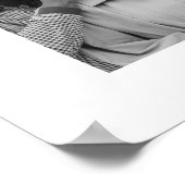 Modern Photo Collage Script Monogram Koppels Poster (Hoek)