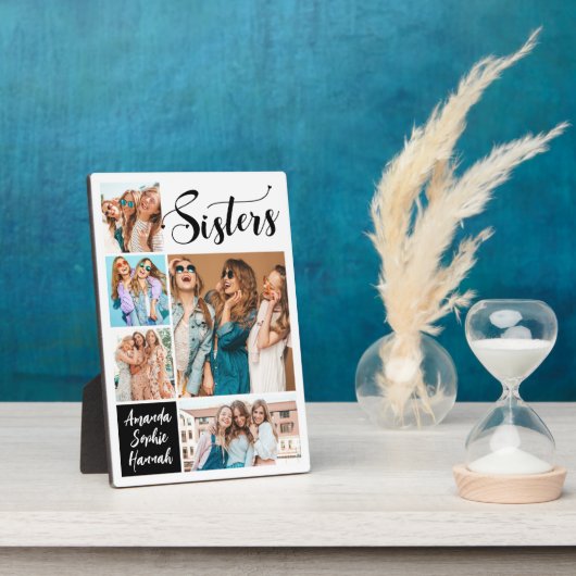 Modern Photo Collage Sisters Fotoplaat (Zijkant)