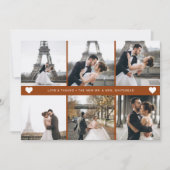 Modern Photo Collage Terracotta Bedankkaart (Voorkant)