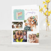 Modern Photo Collage Verjaardag Kaart – Van Vriend (Gele Bloem)