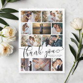 Modern Photo Collage Wedding Bedankkaart