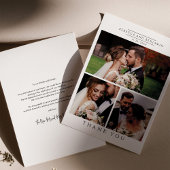 Modern Photo Collage Wedding Bedankkaart