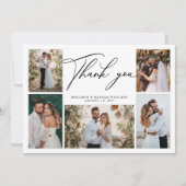 Modern Photo Collage Wedding Bedankkaart (Voorkant)
