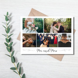 Modern Photo Collage Wedding Bedankt