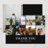 Modern Photo Collage Wedding Bedankt (Voorkant / Achterkant)