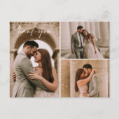 Modern Photo Collage Wedding Bedankt Briefkaart (Voorkant)