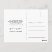 Modern Photo Collage Wedding Bedankt Briefkaart (Achterkant)