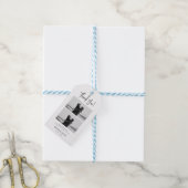 Modern Photo Collage Wedding Bedankt Cadeaulabel (Met Touw)