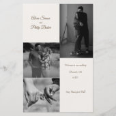 Modern Photo Collage Wedding menu (Voorkant)