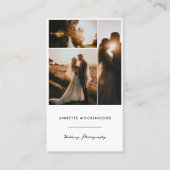 Modern Photo Collage Wedding Photography Script Visitekaartje (Voorkant)