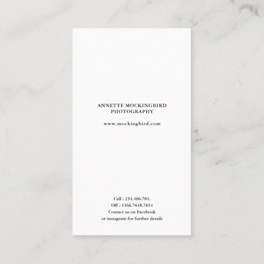 Modern Photo Collage Wedding Photography Script Visitekaartje (Achterkant)