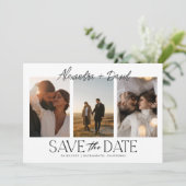 Modern Photo Collage Wedding Save The Date (Staand voorkant)