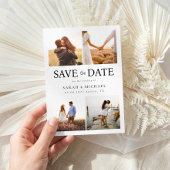Modern Photo Collage Wedding Save The Date