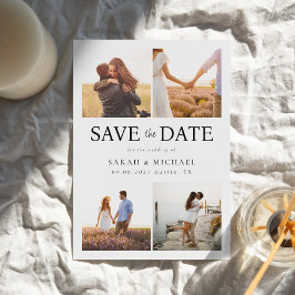 Modern Photo Collage Wedding Save The Date